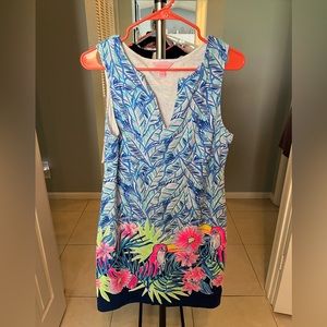 Lily Pulitzer tropical print sleeveless dress. Size medium. EUC
